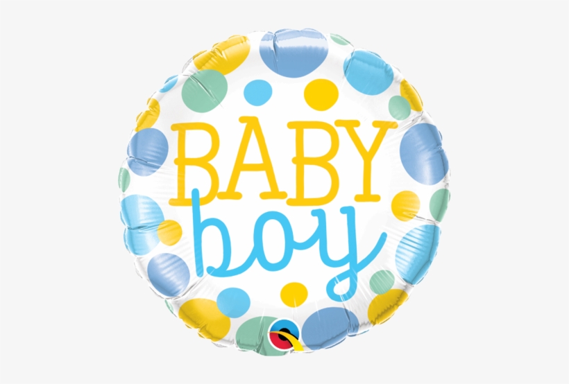 Baby Boy Dots Balloon - 18"pkg Baby Boy Dots, transparent png download