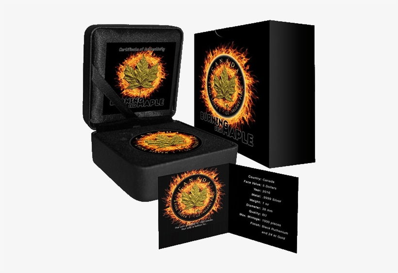 Black Ruthenium Burning Maple Leaf Fire - Veront: Los Cobradores De Vidas; Paperback; Author, transparent png download