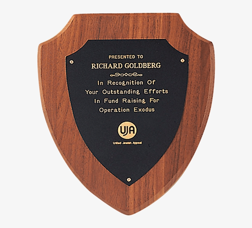 Closeout Specials, Plaques - American Walnut Plaque With A Black Brass Plate-6 Inches, transparent png download