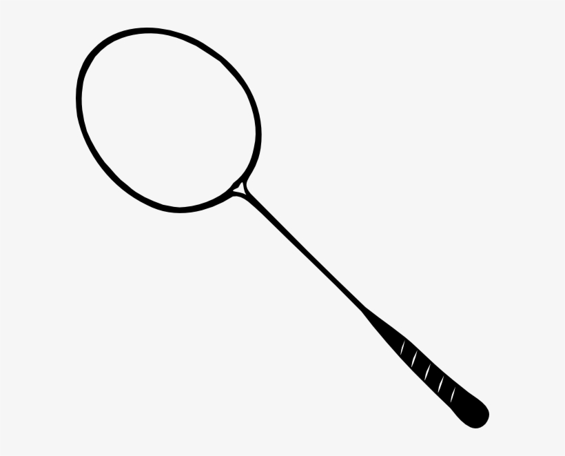 Racket Clip Art Free Vector - Racket Clipart Black And White, transparent png download