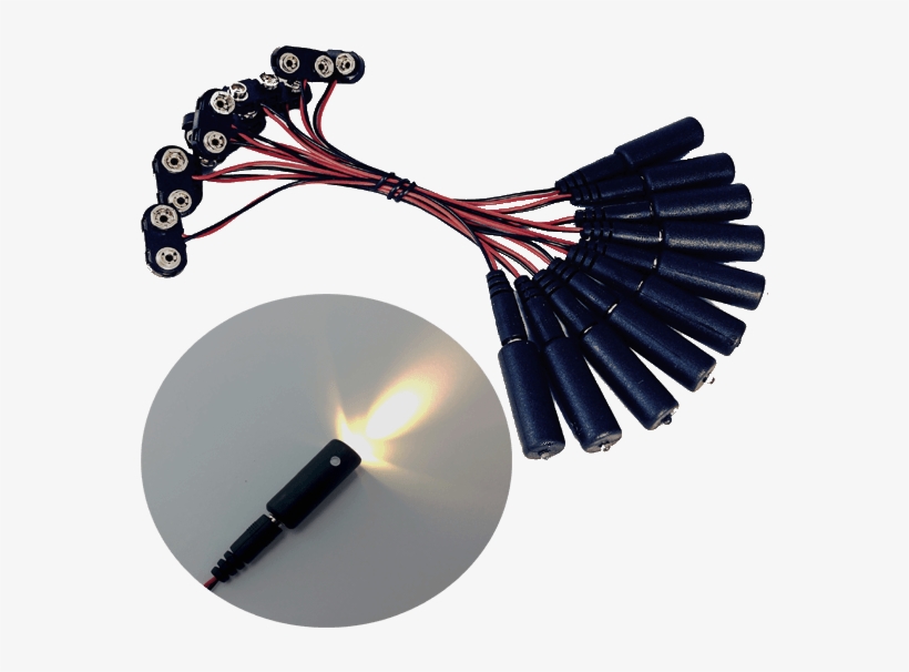 10 Pack Led Micro Effects Lights Warm White 3,200 Kelvin - 9 Volt Coil Driver, transparent png download