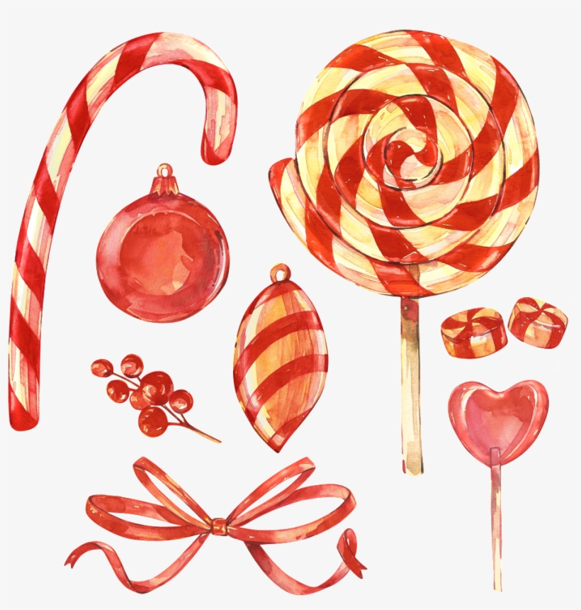 Todo Tipo De Dulces De Navidad Png Transparente Png - Dibujo De Lolly Pops, transparent png download