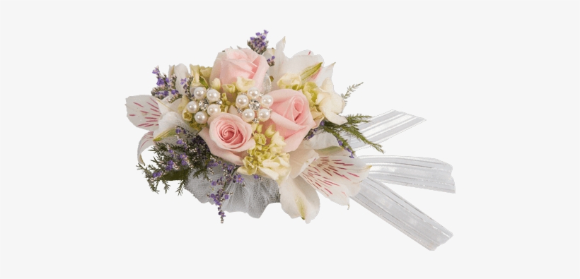 Hydrangea & Pink Sweetheart Corsage • - Hydrangea, transparent png download