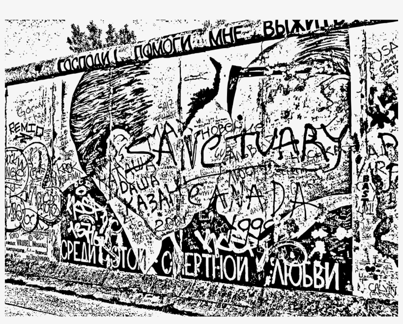 Jpg Black And White Clipart Berlin East Side Sanctuary, transparent png download
