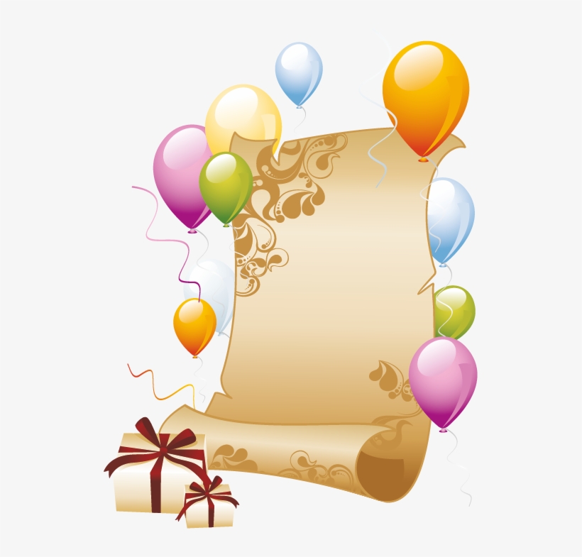 Tubes Parchemins - Page - Balloon Background, transparent png download