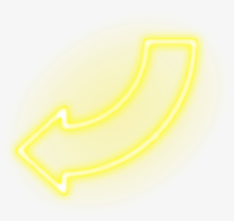 Ftestickers Arrow Neon Luminous Yellow - Neon, transparent png download