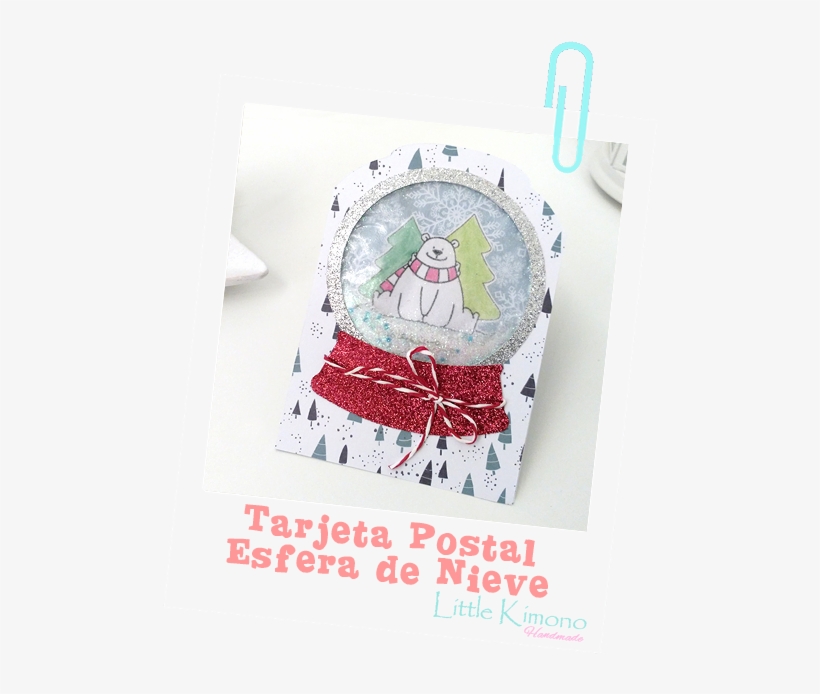 Tarjeta Postal Bola De Nieve - Tarjeta Bola Navidad Nieve, transparent png download