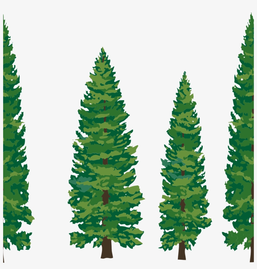 Pine Tree Forest Silhouette At Getdrawings - Forest Clipart, transparent png download