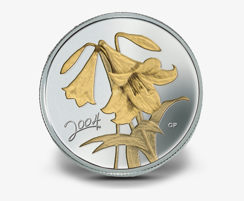 2004 Sterling Silver 50 Cent Coin - Golden Flower Series:, transparent png download