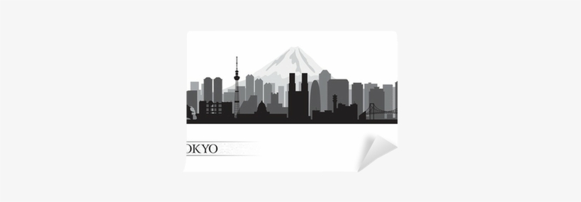 5in X 3in Oval Tokyo Skyline Sticker Vinyl Luggage, transparent png download