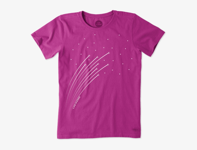 Women's Shooting Stars Crusher Tee - Life Is Good Shirts Women's, transparent png download