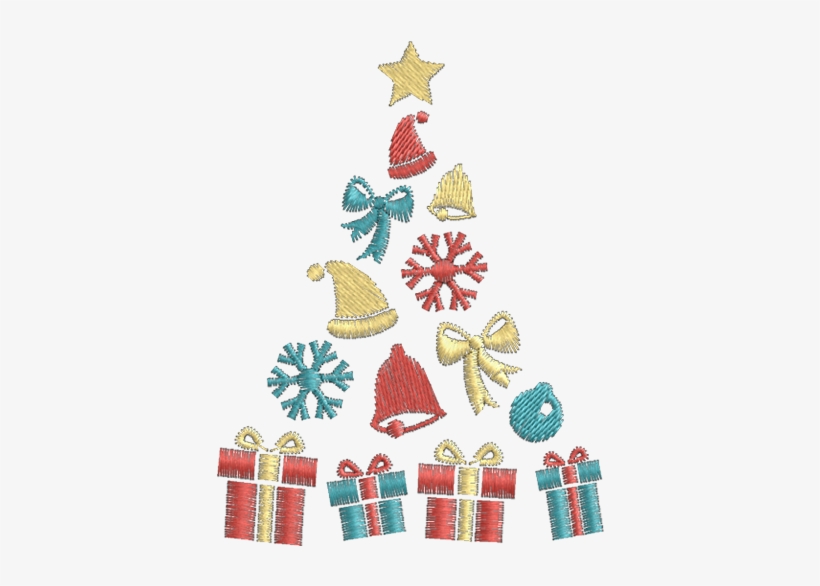 Árvore Enfeites De Natal - Embroidery, transparent png download