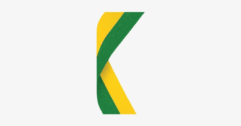 Green/yellow Woven Ribbon - Yellow And Green Ribbons, transparent png download