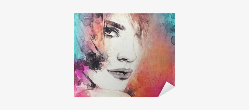 Hand Painted Fashion Illustration Poster • Pixers® - Every Woman Heals Herself, transparent png download