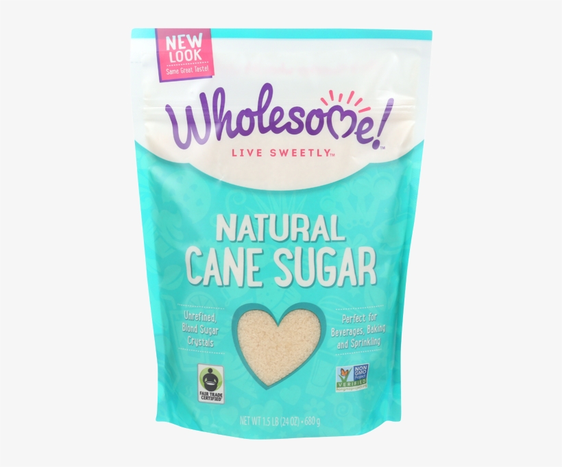 Wholesome Sweeteners Sugar Cane Fair Trade Organic - Wholesome! - Natural Cane Sugar ( 12 - 1.5 #), transparent png download