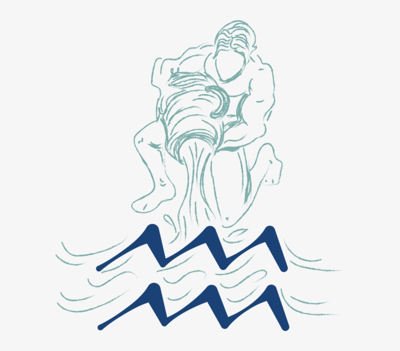 Clipart Library Download Aquarius Drawing Astrology - Drawing, transparent png download
