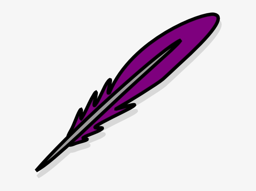 Peacock Feather Clipart Free Stock Photo - Purple Feather Clip Art, transparent png download