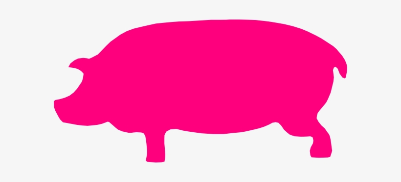 Pig Silhouette Images - Pink Pig Silhouette Png, transparent png download