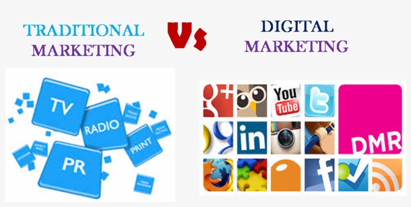Digital Marketing Vs Traditional Marketing - التسويق التقليدي والتسويق الالكتروني, transparent png download