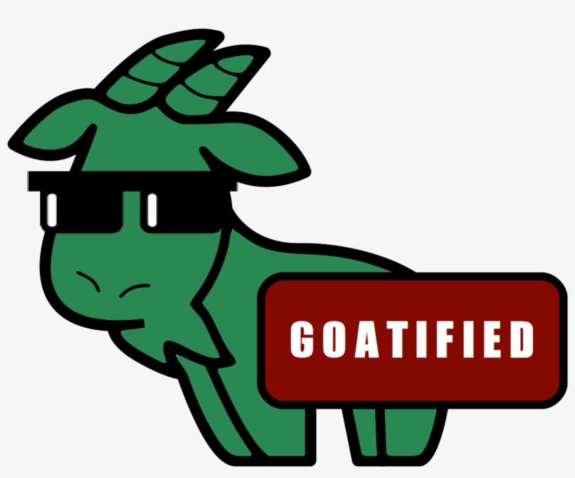 Goatified Sticker, A Goat Wearing Glasses - Wikimedia Commons, transparent png download