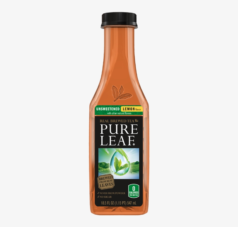 Pureleaf Unsweetlemon - Pure Leaf Peach Iced Tea, transparent png download