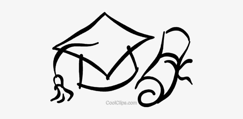 Graduation Cap And Diploma Royalty Free Vector Clip - Diploma, transparent png download