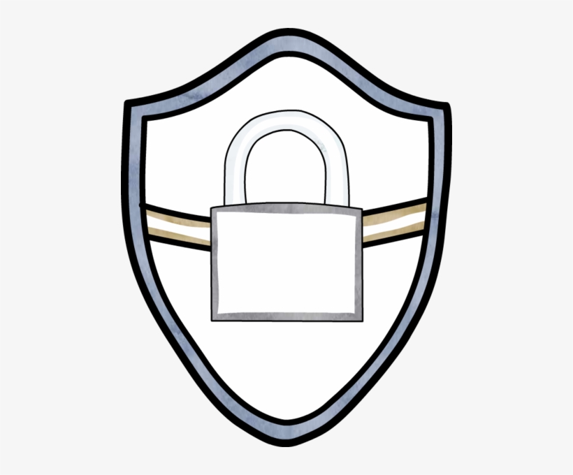9190295, Security Shield - Padlock, transparent png download