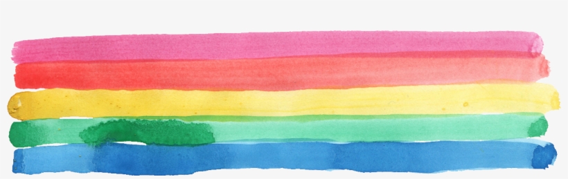 5 Watercolor Rainbow - Watercolor Rainbow Brush Stroke Png, transparent png download