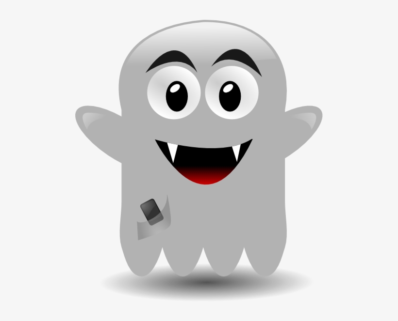 Free Vector Ghost With A Cellephone Clip Art - Ghost Clip Art, transparent png download