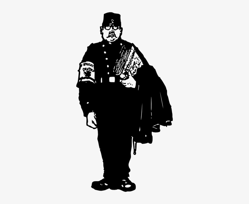 Free Vector Gendarme With A Dictionary Clip Art - Cartoon Gendarmes, transparent png download