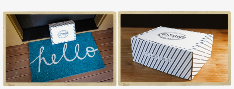 Hello Doormat With Postmark'd Studio Box - Subscription Box, transparent png download