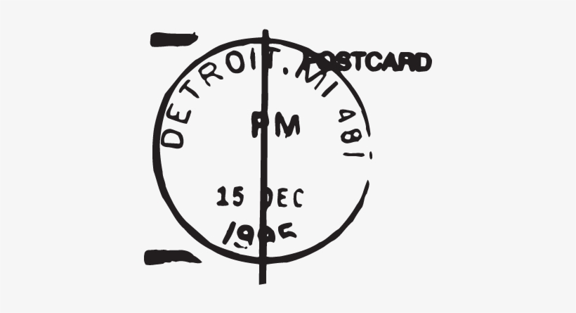 Detroit Mi Postmark Wall Art Decal - Steampunk Necklace, Steampunk Butterfly Necklace, With, transparent png download