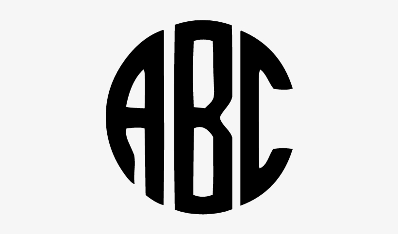Circle Monogram Font Free - Clear Stadium Approved Tote Bag / Purse, transparent png download