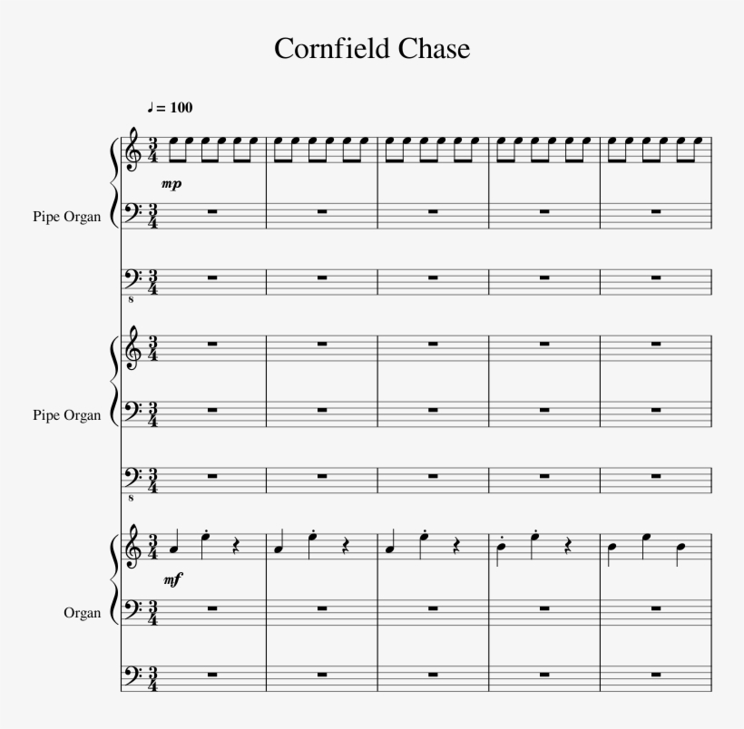 Cornfield Chase Sheet Music 1 Of 20 Pages - Sheet Music Piano Vulfpeck Tee Time, transparent png download