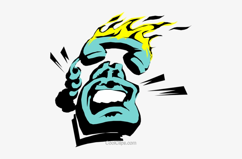 Cartoon Phone On Fire - Phone On Fire Cartoon, transparent png download