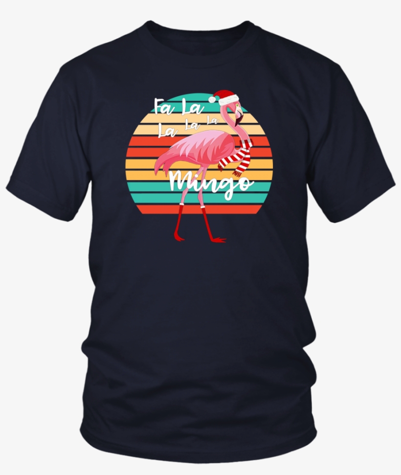 Vinage Cute Pink Flamingo Santa Hat Merry Christmas - Lou Gramm T Shirt, transparent png download