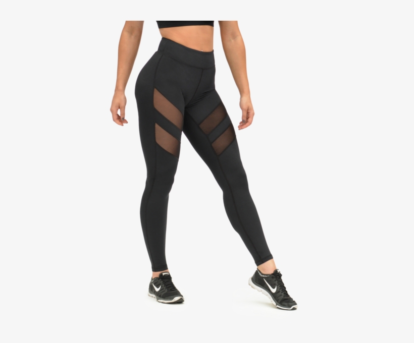 Mesh Panel Gym Leggings, transparent png download