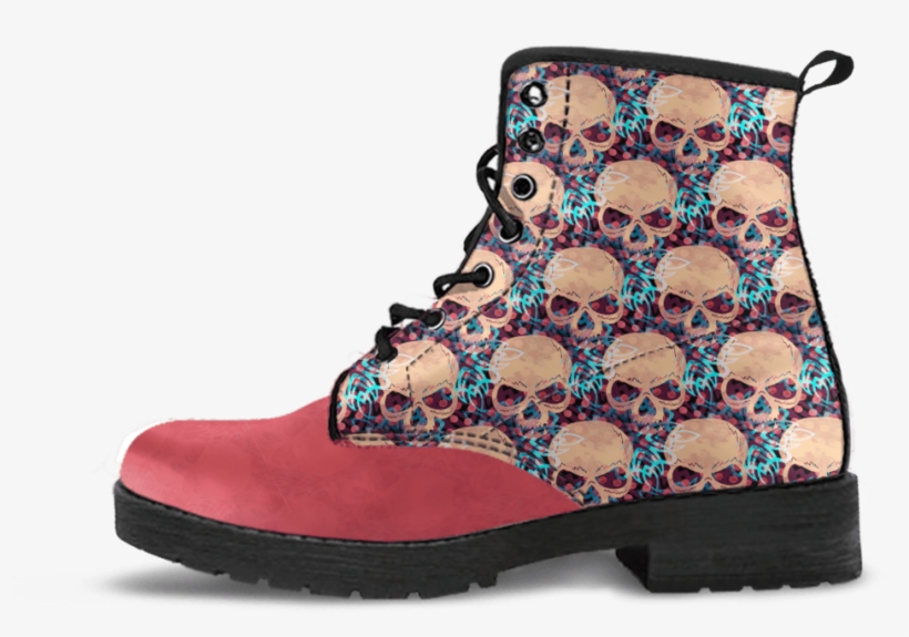 Skull Obsession Watercolor Skull Men's Boots - Living In Peace Grey, transparent png download