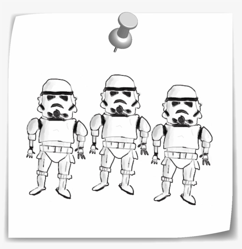 Star Wars Postit - Cartoon, transparent png download