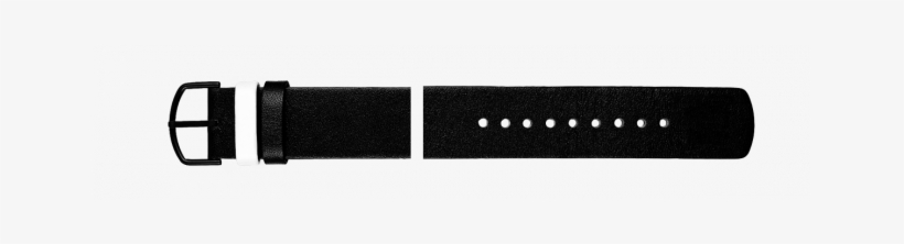 Black Leather Strap, 20 Mm - Watch Strap, transparent png download