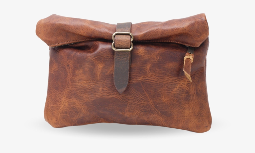Leather Roll-top Dopp Kit - Leather, transparent png download