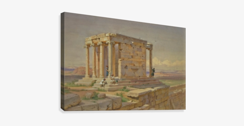 The Temple Of Athena Nike Canvas Print - Giclee Painting: Werner's The Temple Of Athena Nike., transparent png download