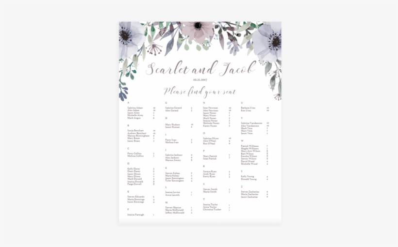 Related Products - Seating Plan, transparent png download