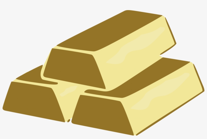 Gold Bricks Free Png Image1 - Clip Art Gold Brick, transparent png download