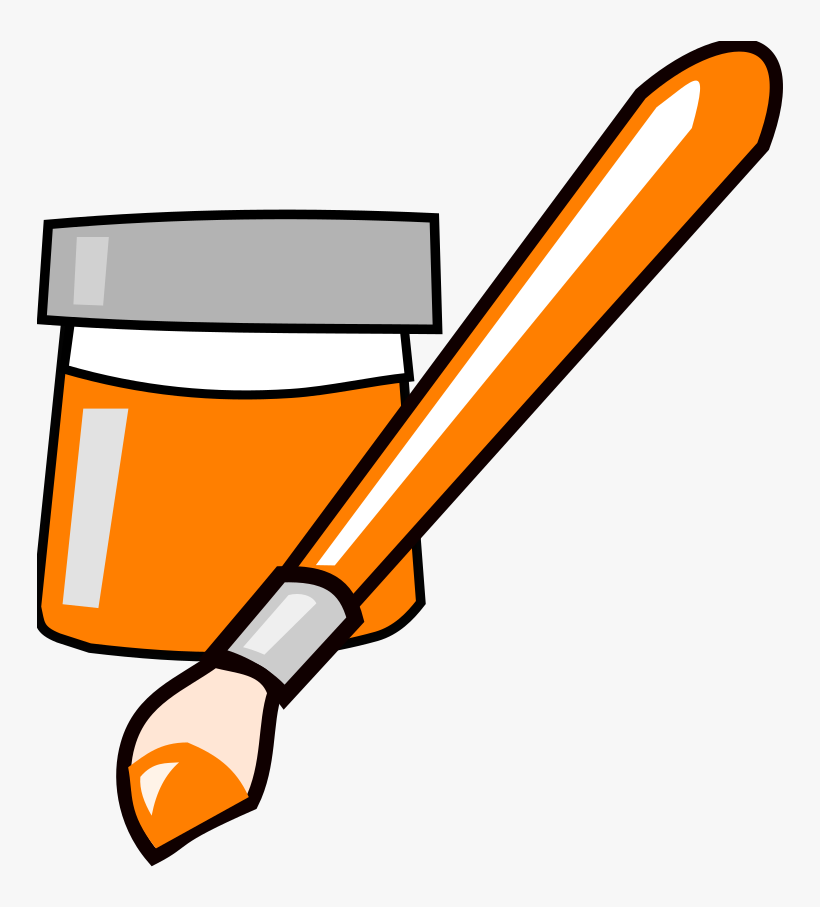Paint Clip Art At Clker Com Vector - Paint Brush Clip Art, transparent png download