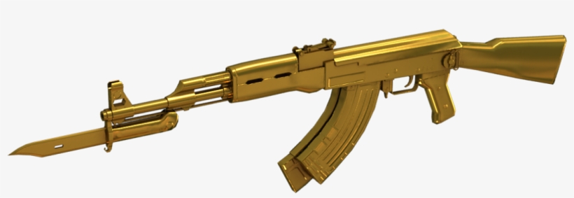 Ak 47 Knife Dmz Gold - Gold Ak 47 Png, transparent png download