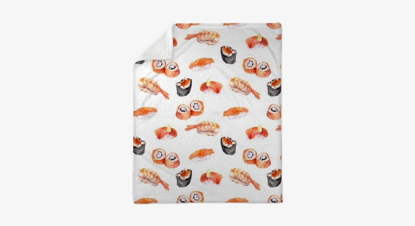 Sushi, Susi, Roll, Gunkan Repeated Seafood Pattern - Sushi, transparent png download