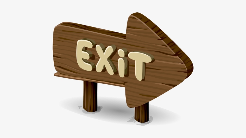 Wood Arrow Sign Png Transparent Image - Keluar Png, transparent png download