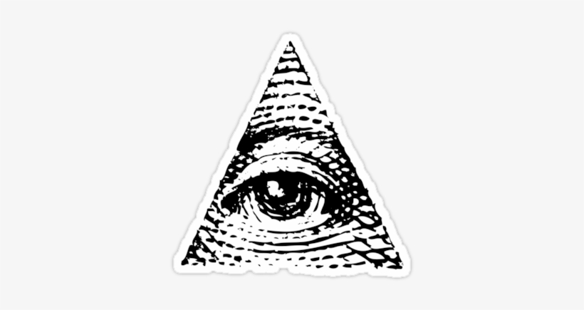 39kib, 375x360, Eye One Dollar Bill - All Seeing Eye Black And White