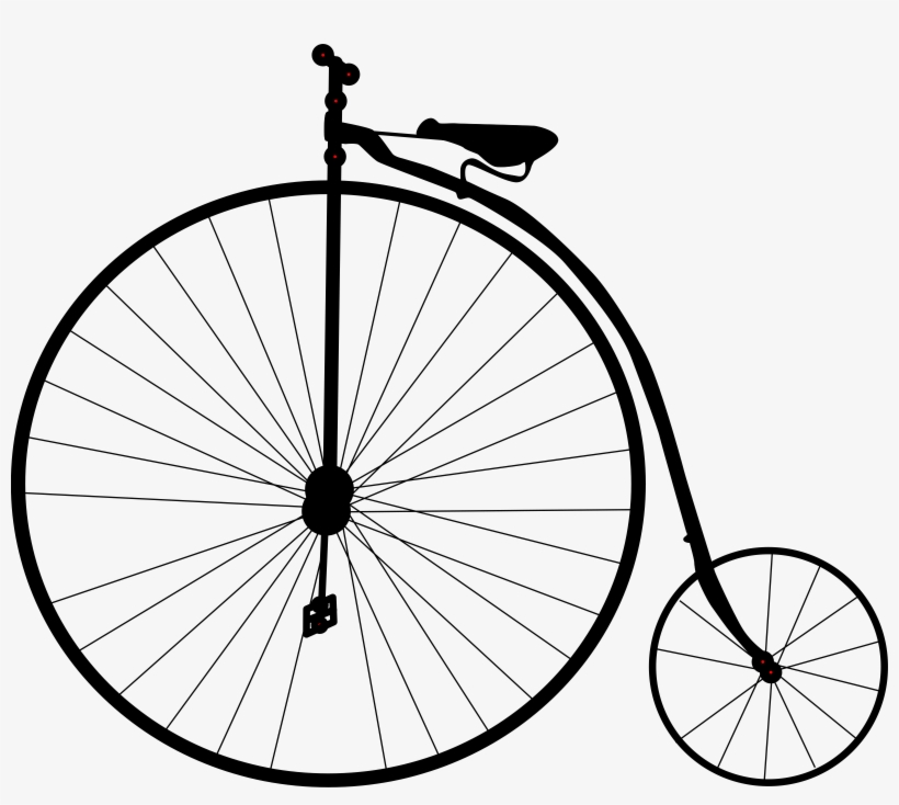 Bike Clipart Old Fashioned - Penny Farthing Clipart, transparent png download